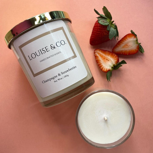 Champagne & Strawberries Soy Wax Candle