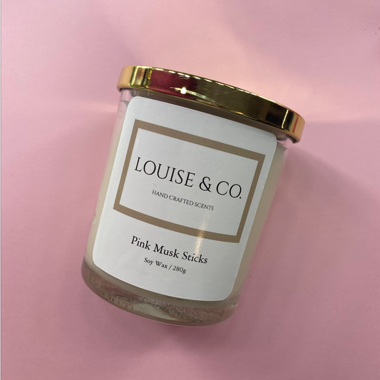 Pink Musk Sticks Soy Wax Candle